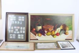 5 x framed paintings, prints, framed sta