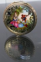 An Austrian silver (935 fineness) and enamelled powder compact.