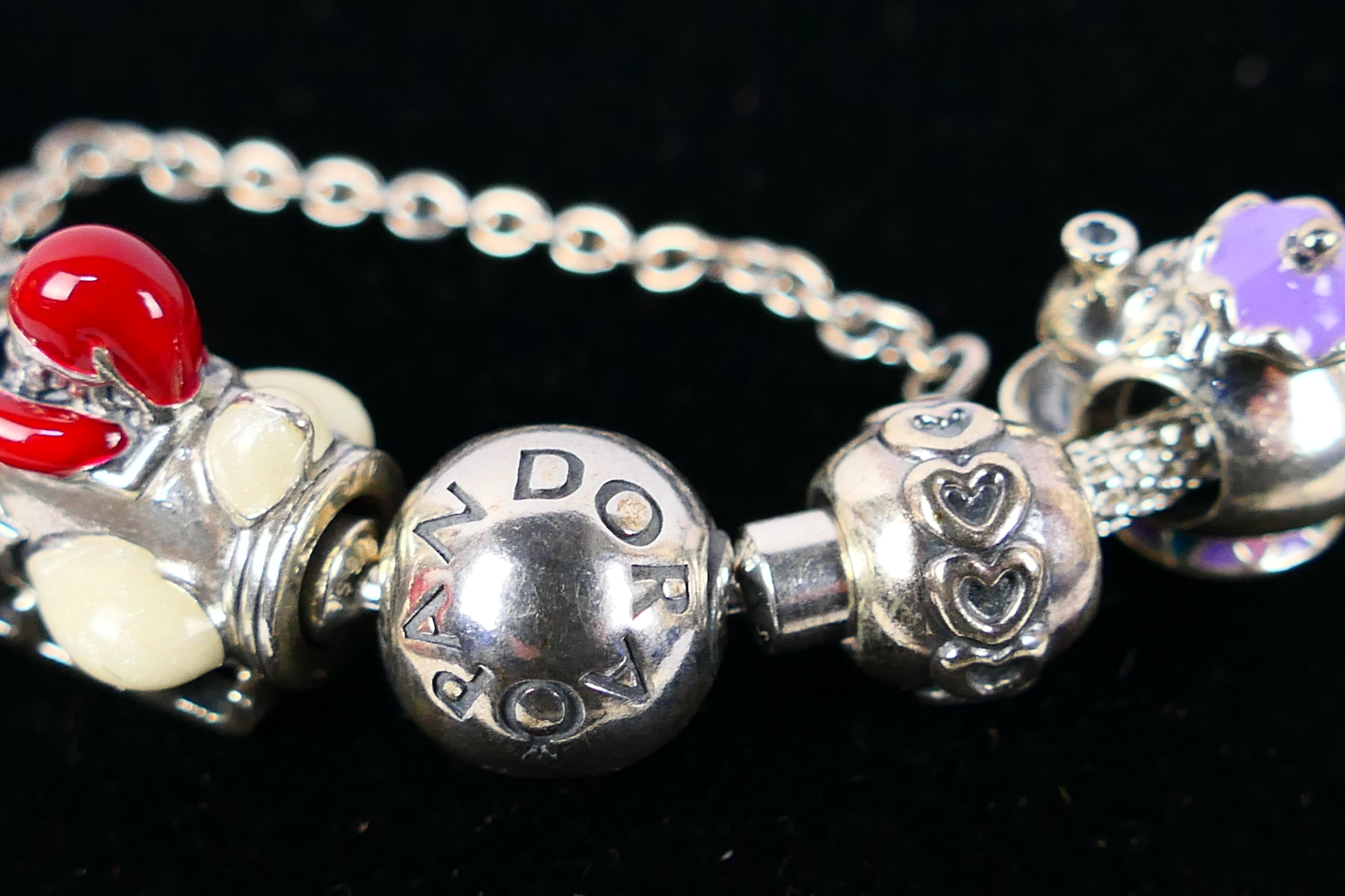 Pandora - A boxed Pandora bracelet with - Image 3 of 7