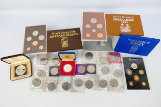 Lot to include coin sets for Jersey, Sie