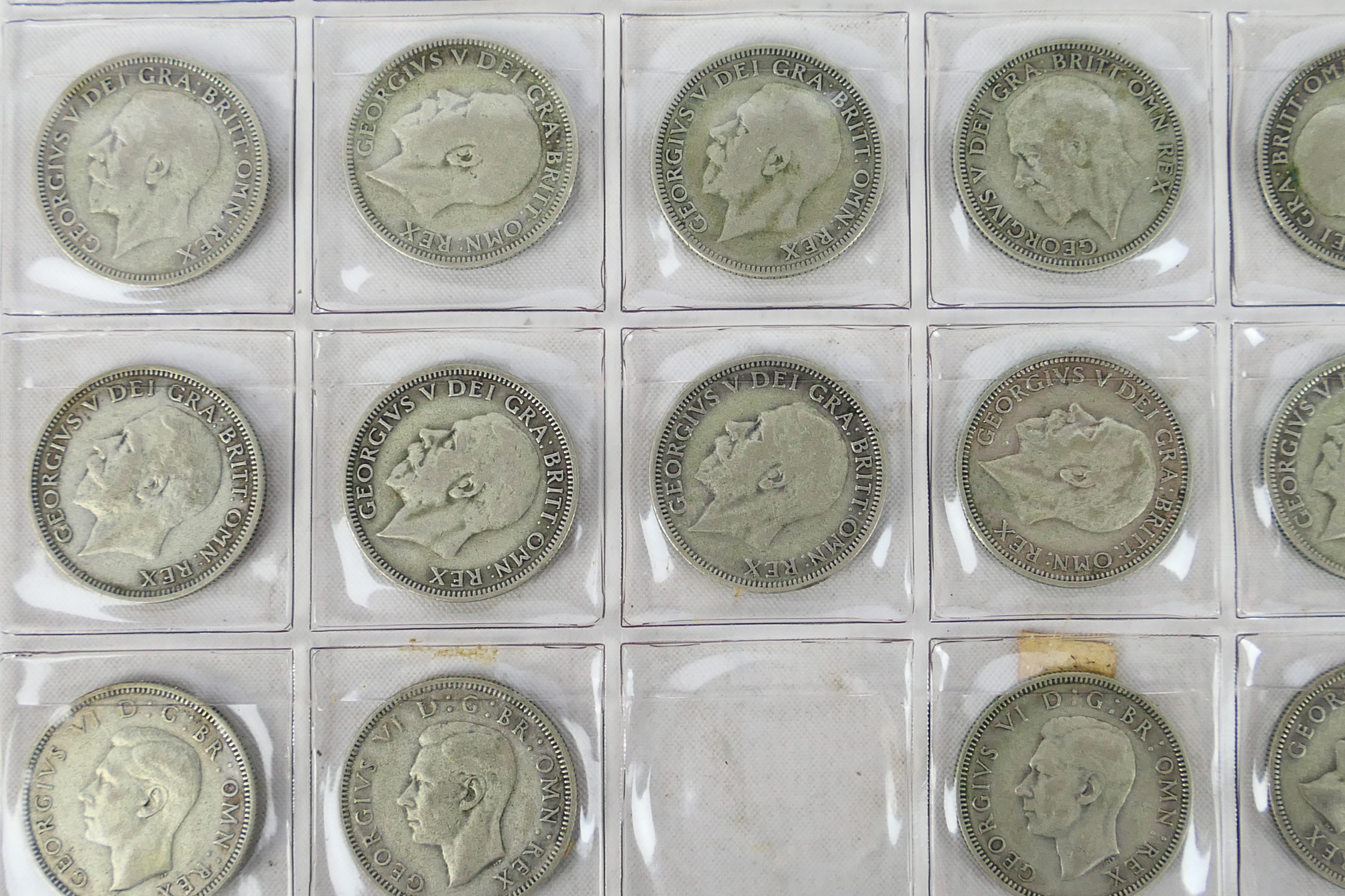 A collection of silver One Shilling coins (500 fineness), approximately 540 grams. - Bild 6 aus 13