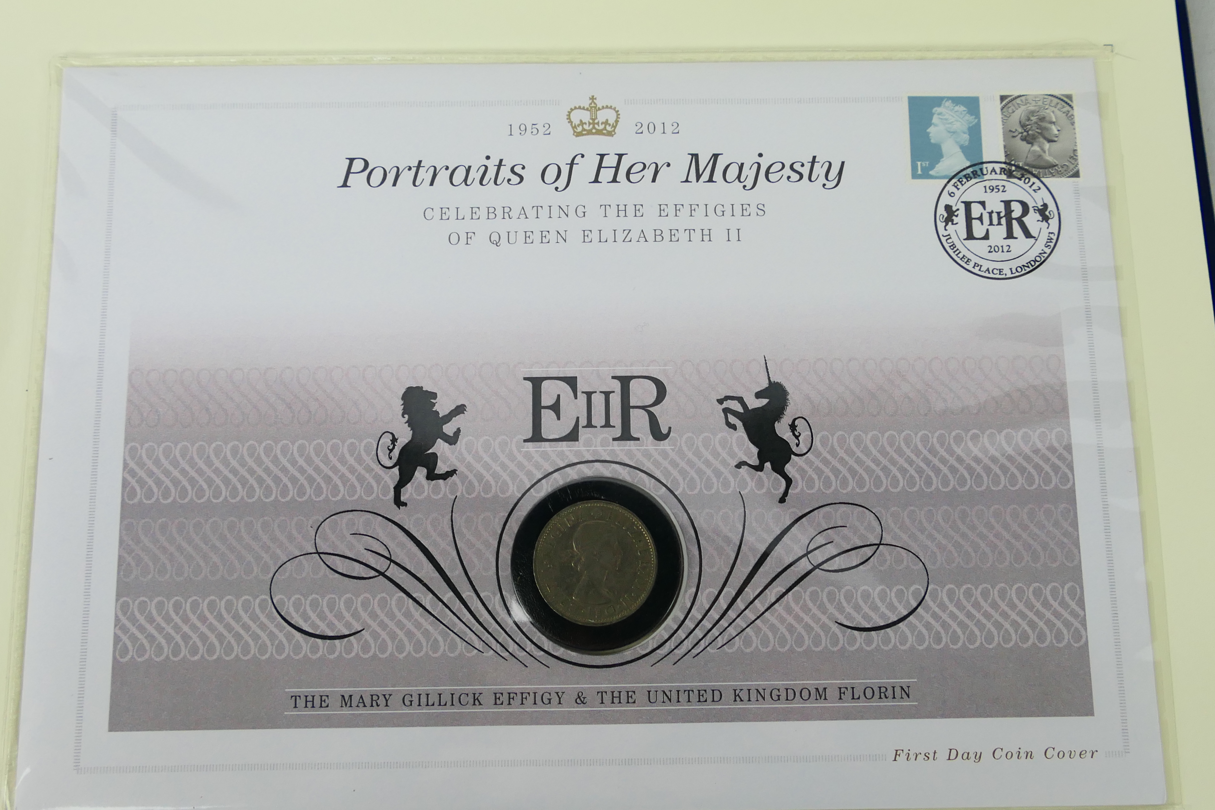 A limited edition Westminster Portraits Of Her Majesty First Day Coin And Banknote Cover Collection, - Image 8 of 10