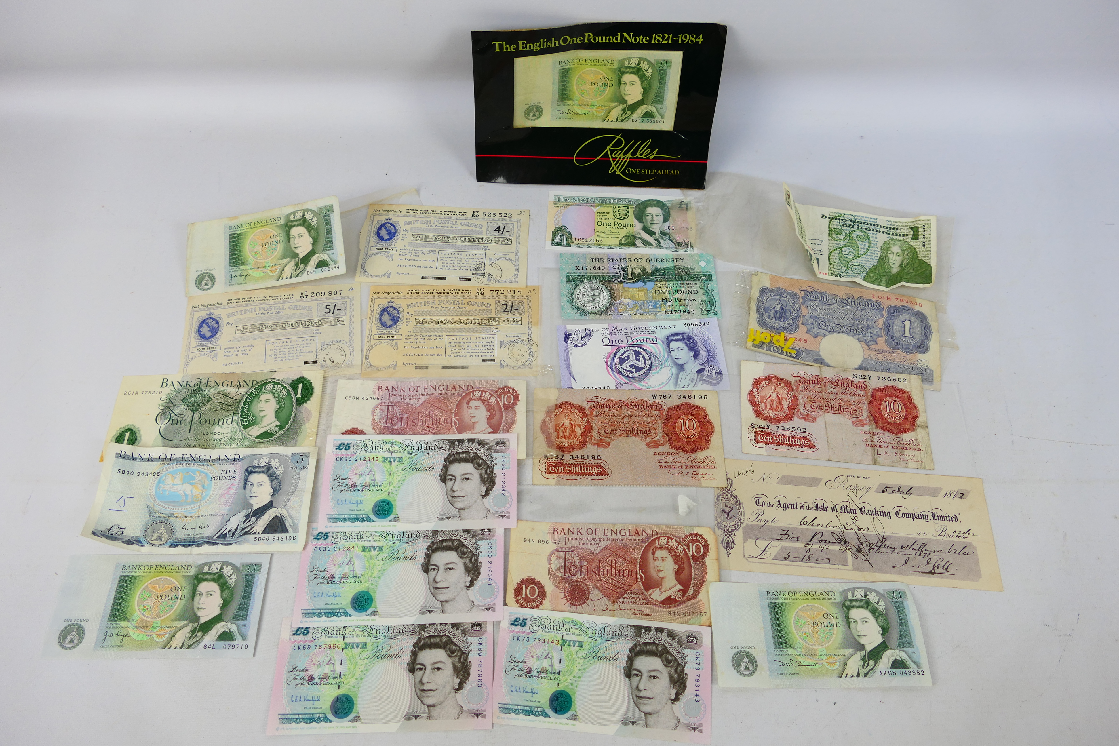 A collection of Bank Of England notes to