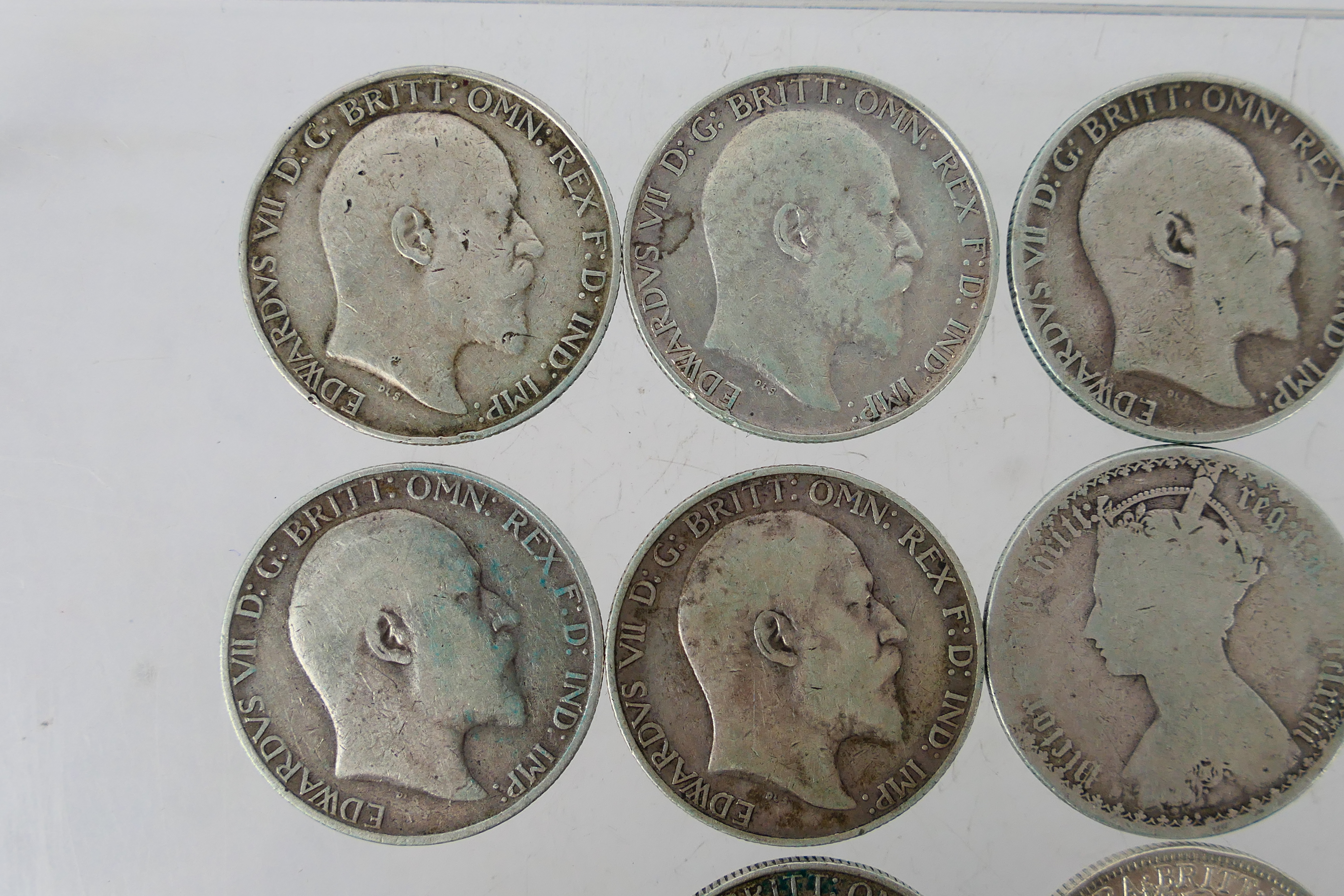 Ten One Florin / Two Shilling coins, Vic - Image 2 of 8