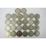 A collection of silver content Half Crown coins (500 fineness), George V and later,