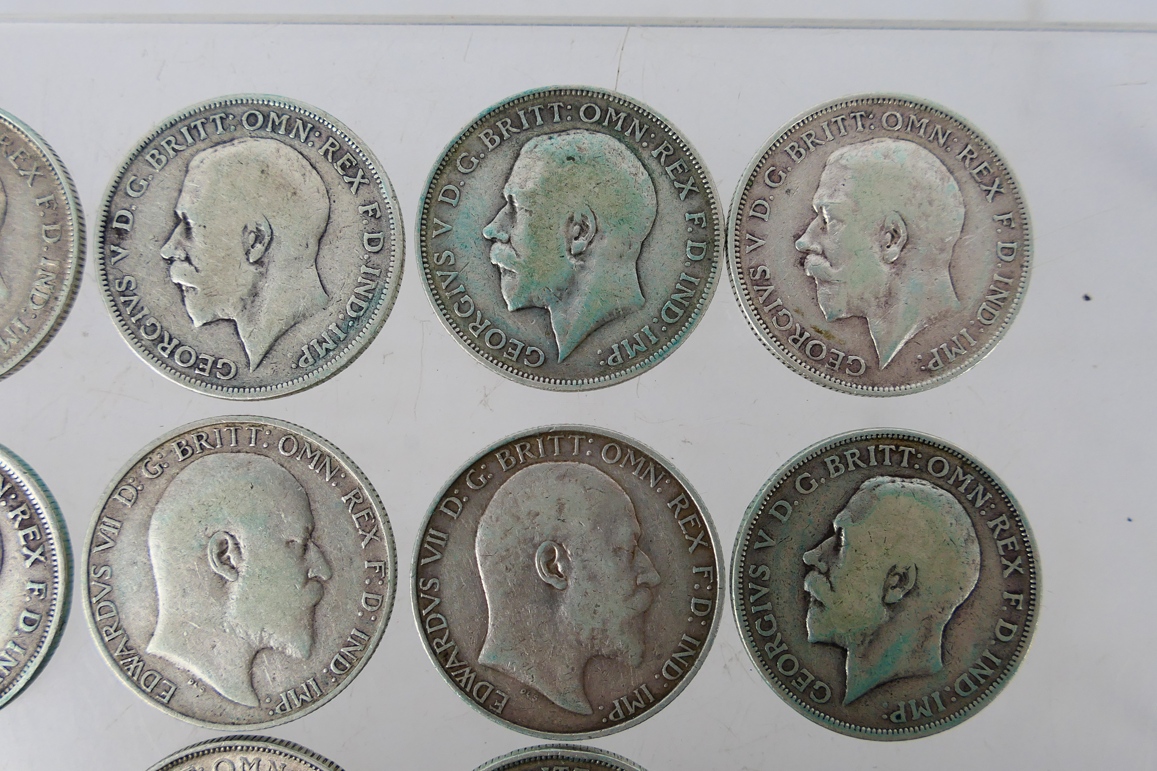 Ten One Florin / Two Shilling coins, Edw - Image 3 of 5