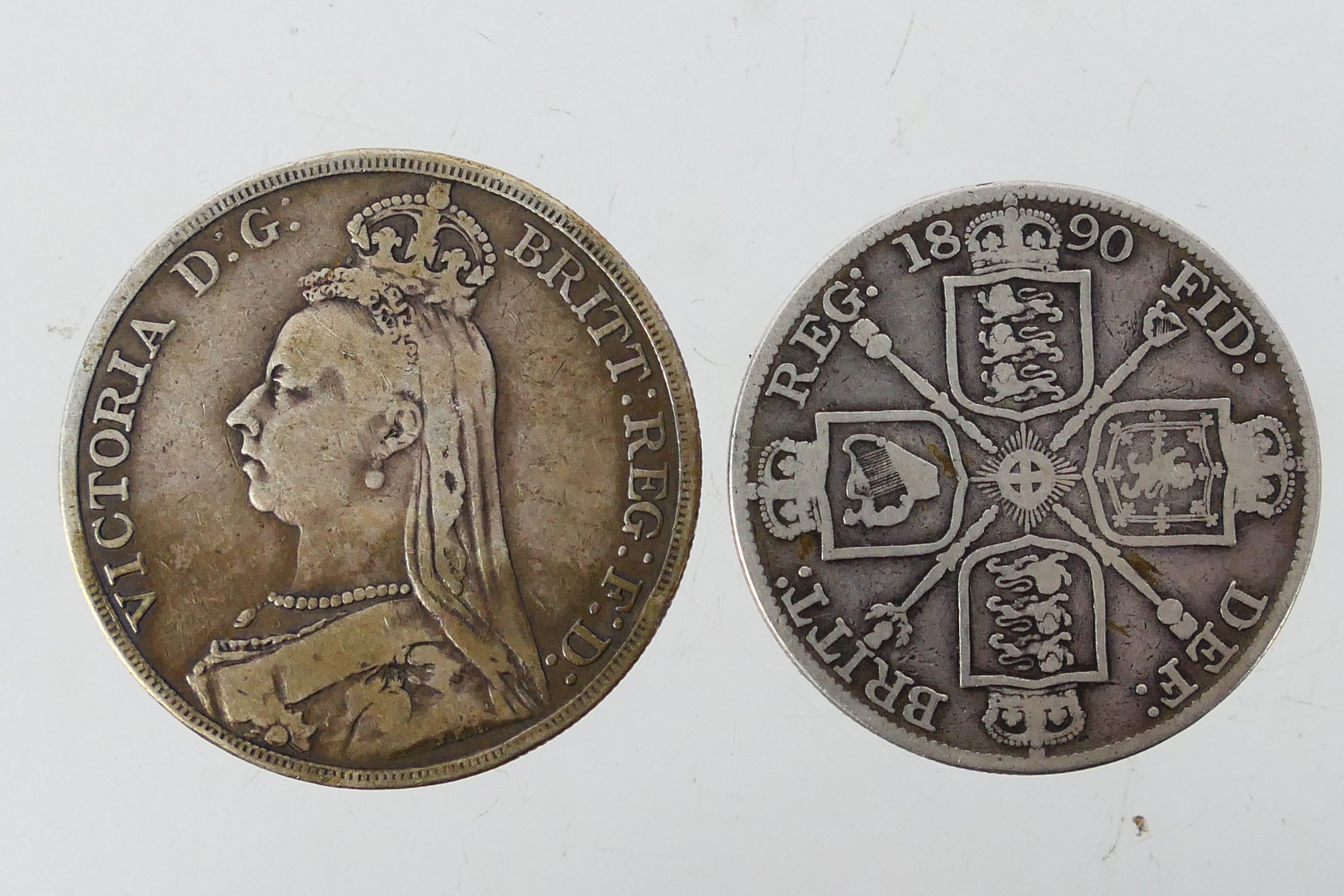 Two Victorian silver coins comprising an - Bild 2 aus 2