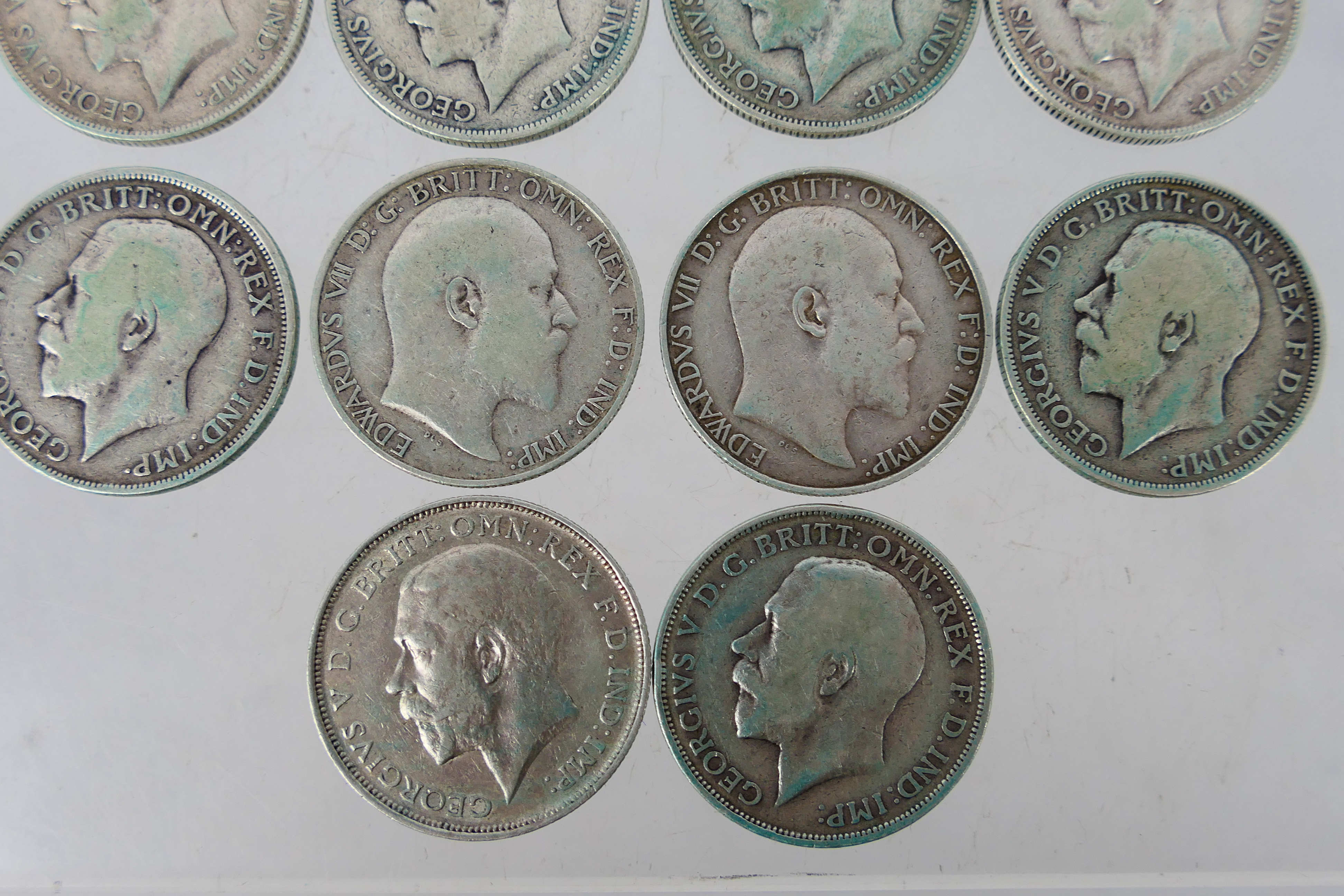 Ten One Florin / Two Shilling coins, Edw - Image 4 of 5