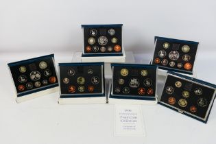 Six Royal Mint Proof Coin Sets comprisin