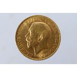 Gold Sovereign - George V sovereign (full), 1912, 8 grams.