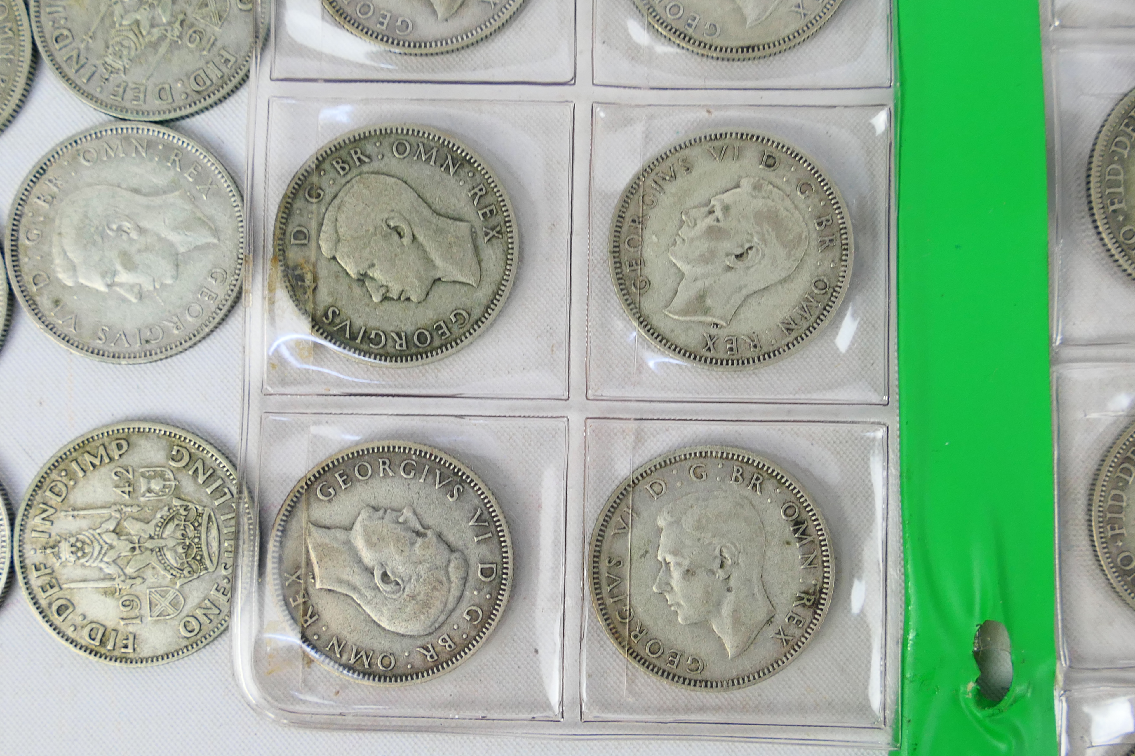 A collection of silver One Shilling coins (500 fineness), approximately 540 grams. - Bild 12 aus 13