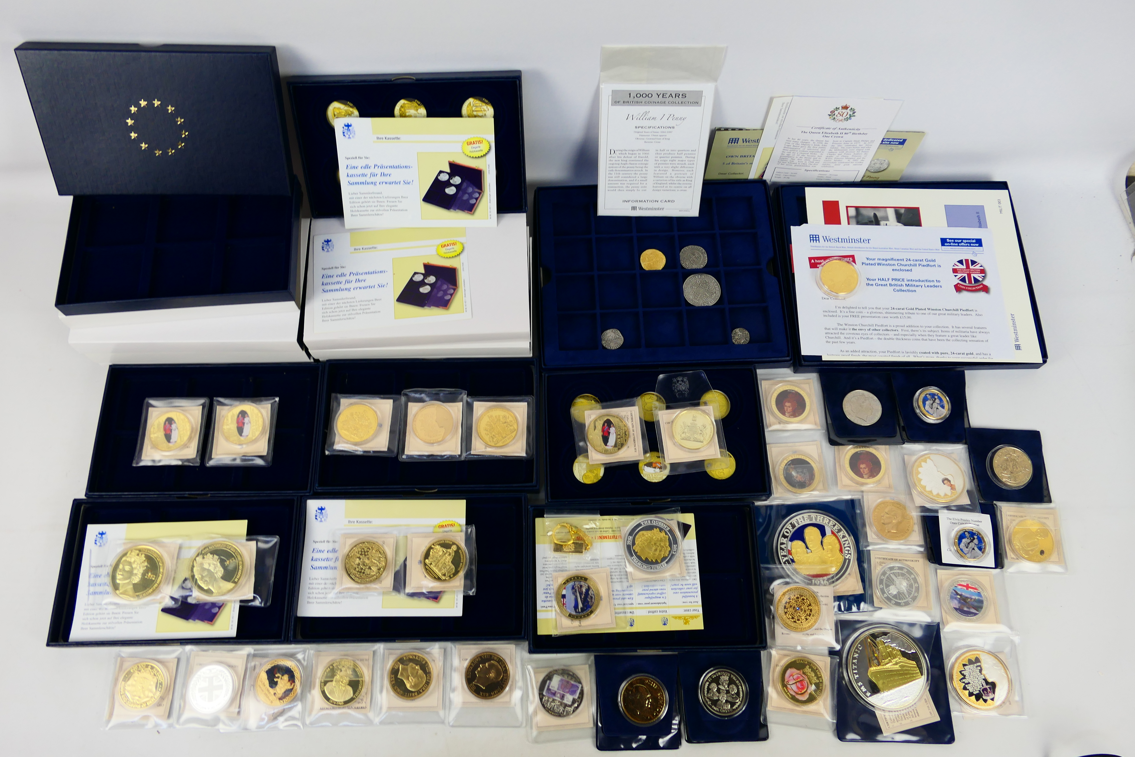 A collection of various Westminster Mint