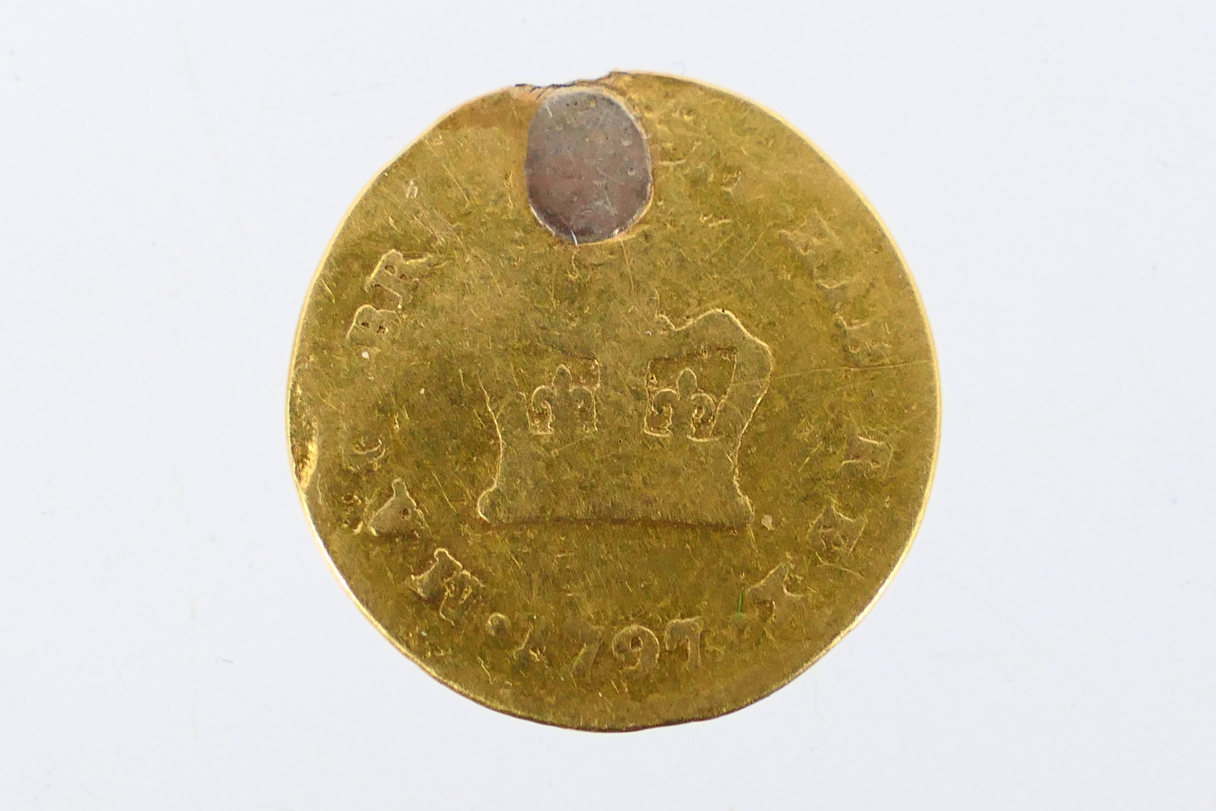 George III - Gold Third Guinea, 1797, 2.6 grams. - Image 2 of 2