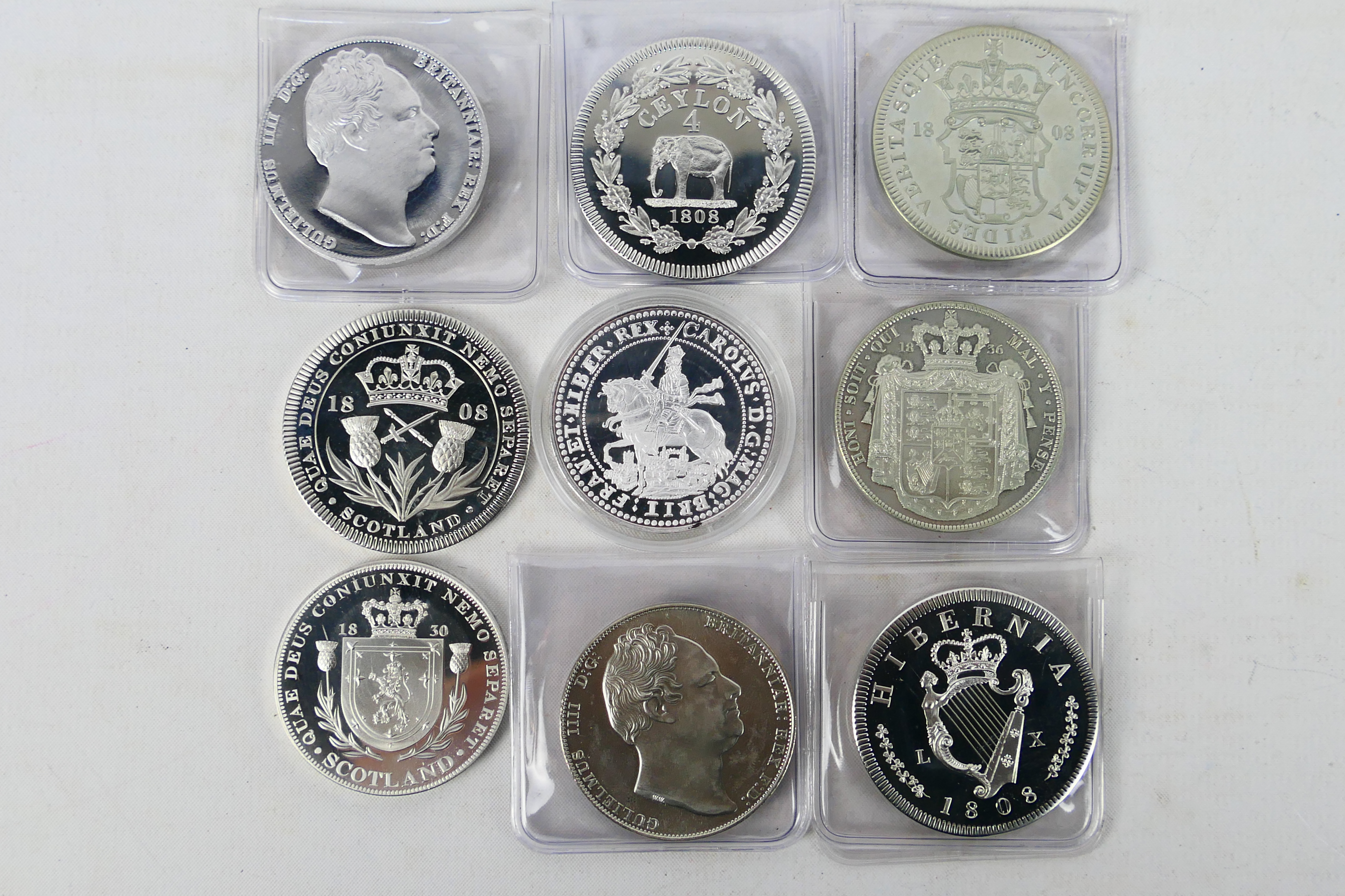 A collection of fantasy coins to include