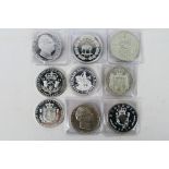 A collection of fantasy coins to include