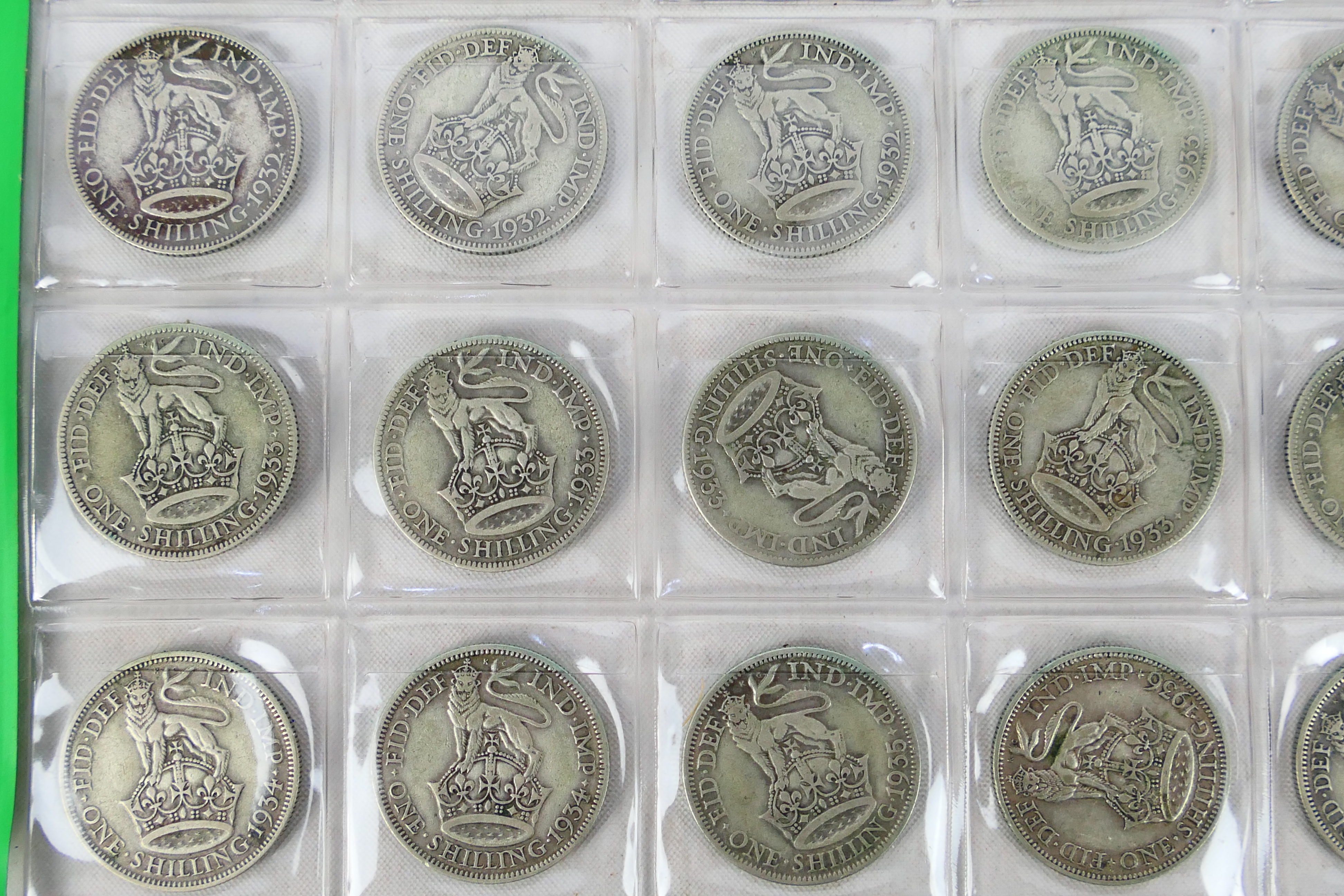 A collection of silver One Shilling coins (500 fineness), approximately 540 grams. - Bild 9 aus 13