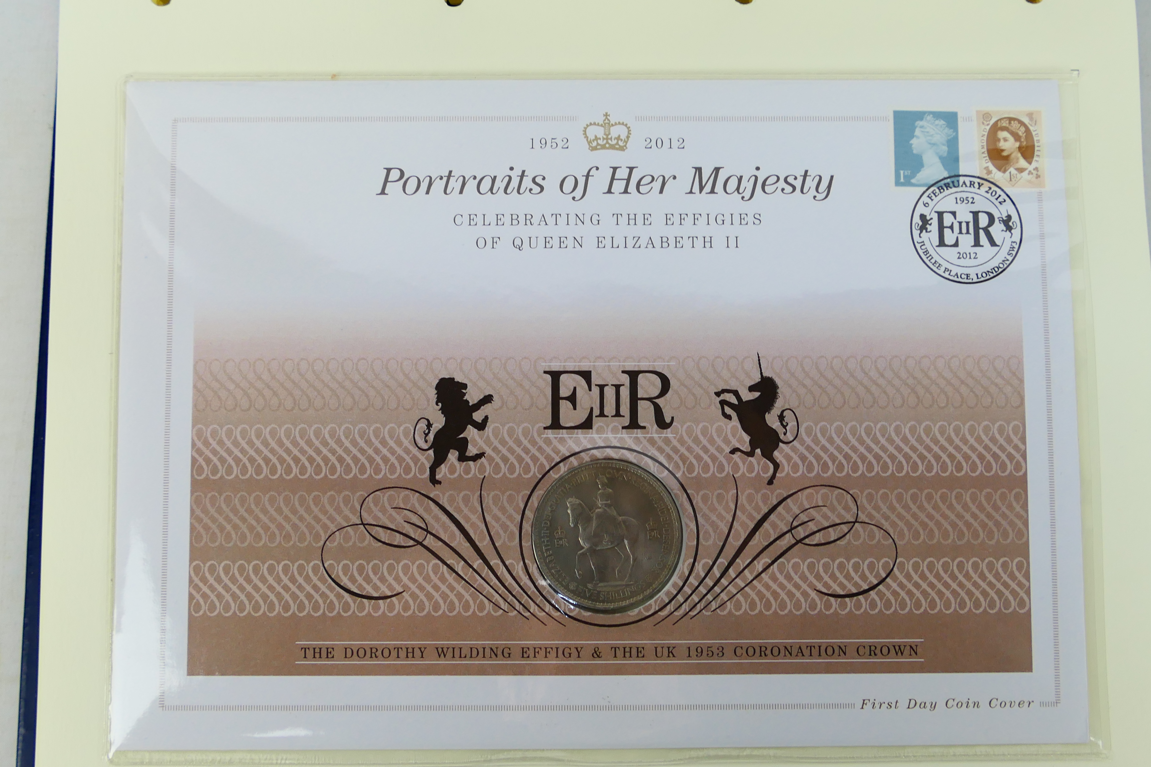 A limited edition Westminster Portraits Of Her Majesty First Day Coin And Banknote Cover Collection, - Image 5 of 10