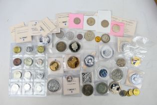 Various coins and commemoratives, UK and