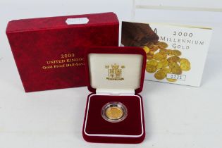 Elizabeth II, Half Sovereign, 2000, encapsulated with paperwork, contained in outer box of issue.