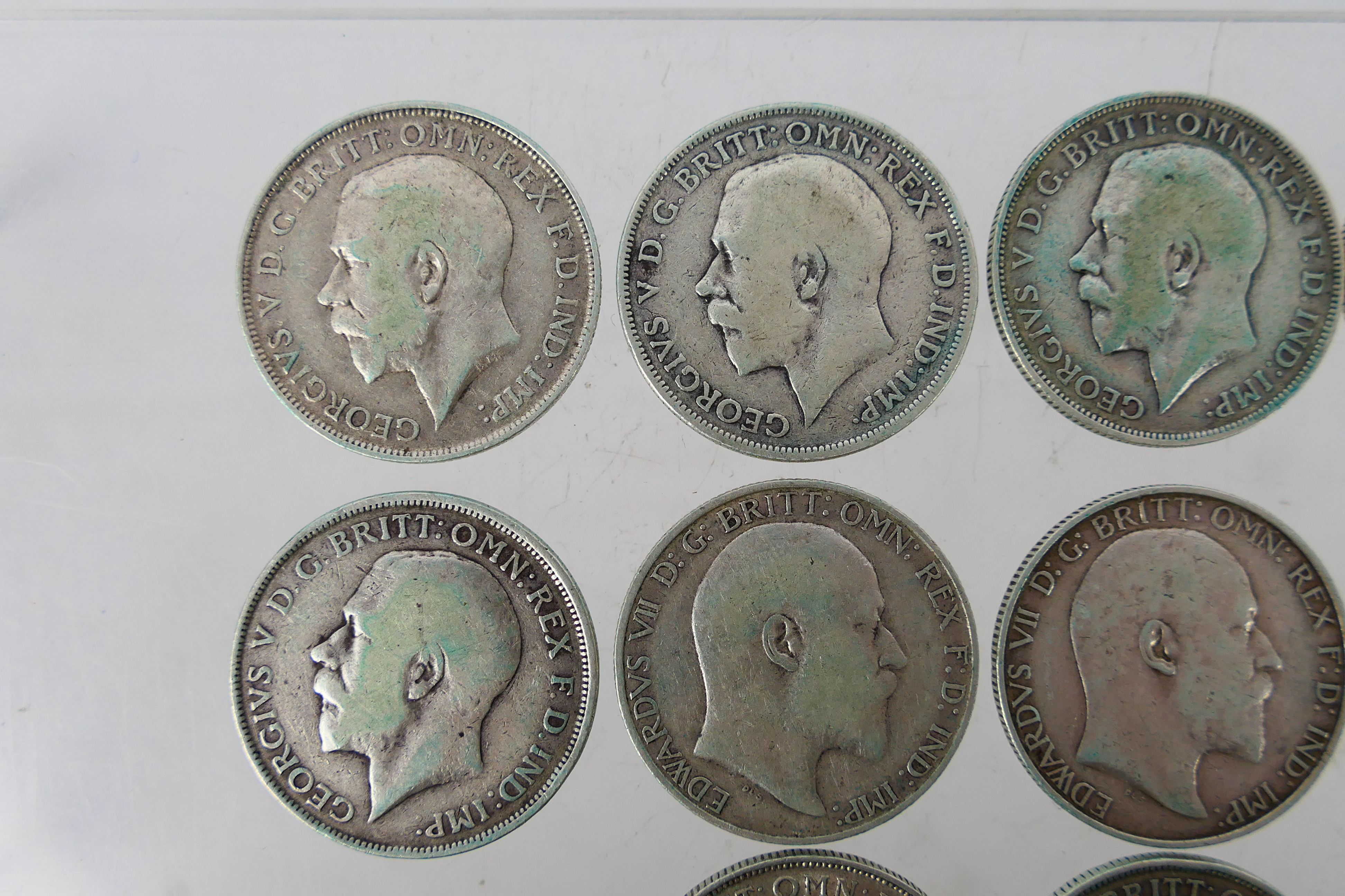Ten One Florin / Two Shilling coins, Edw - Image 2 of 5