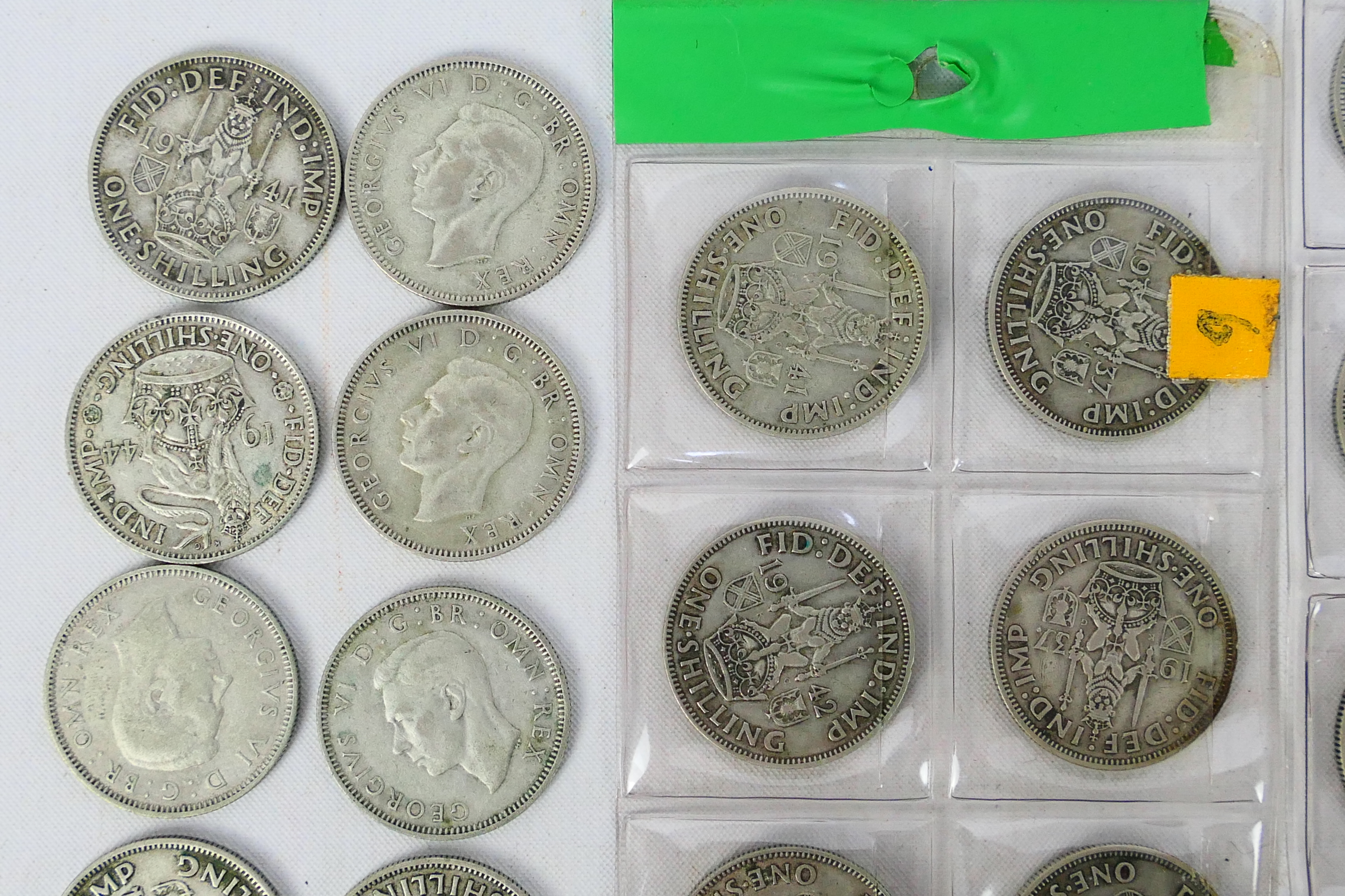 A collection of silver One Shilling coins (500 fineness), approximately 540 grams. - Bild 5 aus 13