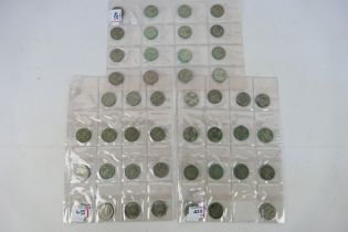 A good collection of 46 One Florin / Two Shilling coins, 1919 - 1967 inclusive (1927,