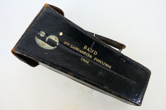 A leather case, the lid with interior Boosey & Hawkes maker's label, - Image 1 of 7