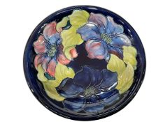 Moorcroft Clematis plate, 22cm.