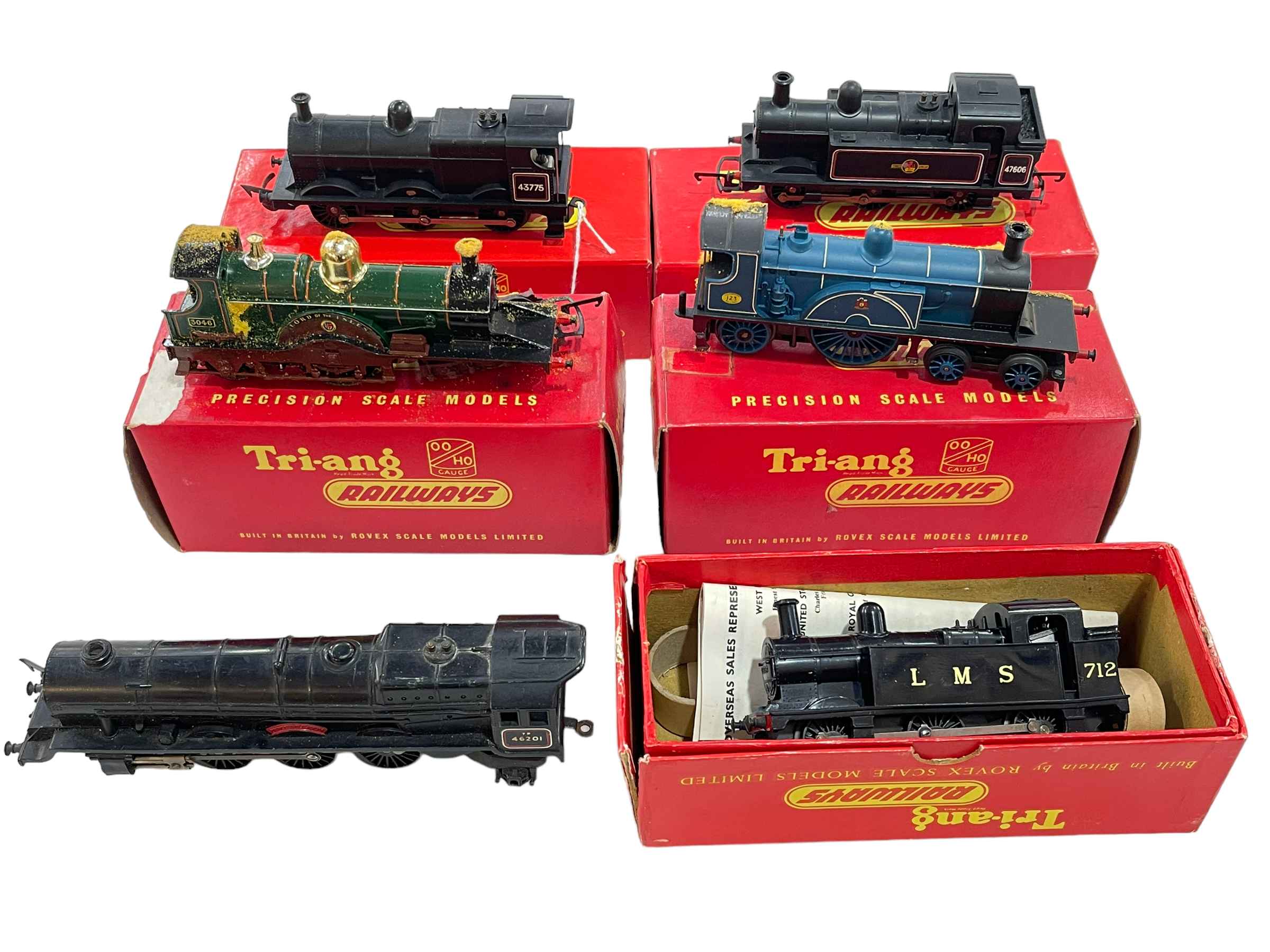 Six Triang Railways 'OO' gauge models of steam engines.