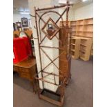 Bamboo hallstand, 188cm by 63cm by 29cm.