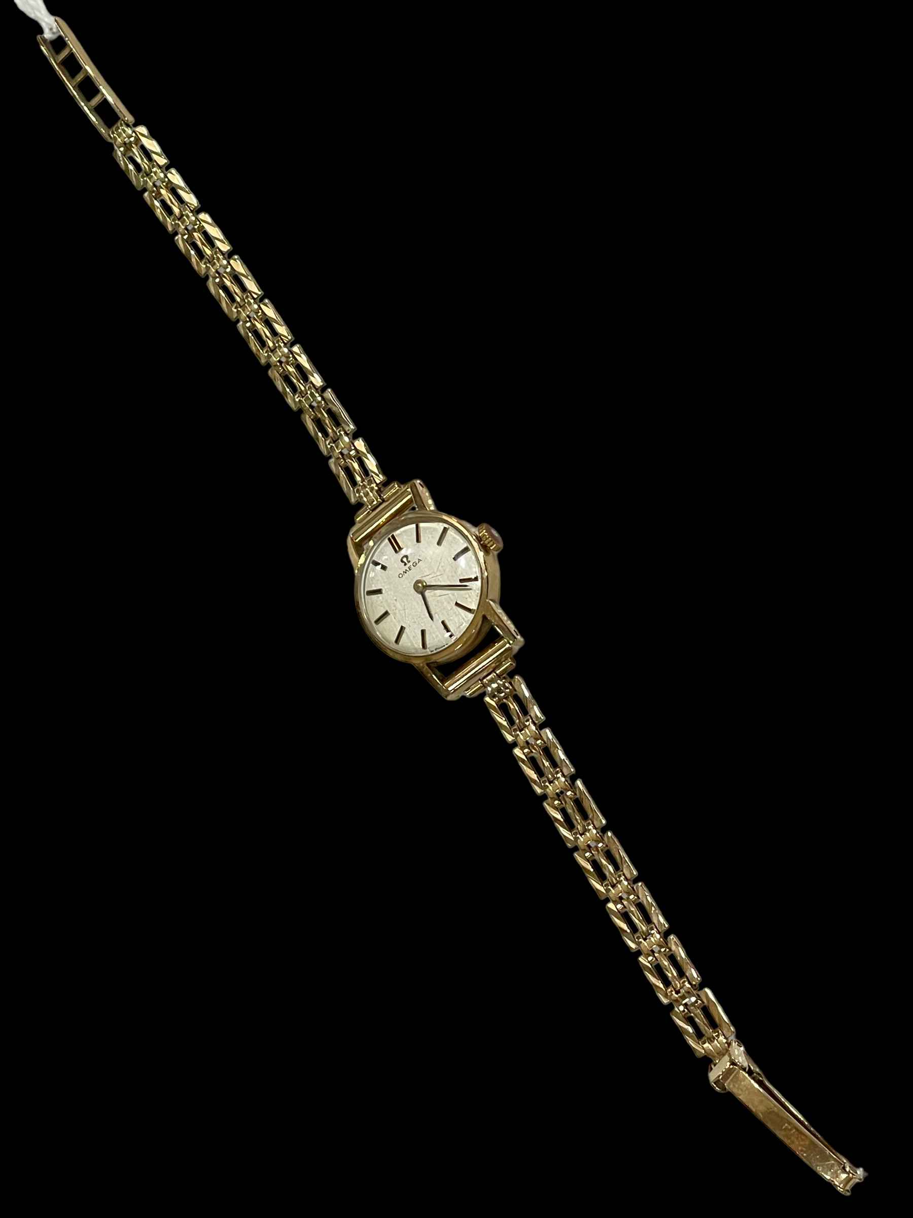 Omega ladies 9 carat gold bracelet watch.