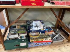 Collection of model aircraft, jigsaws, draughts, etc.