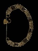 9 carat gold gate bracelet.