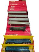 Hornby Dublo steam and two Diesel Loco's and collection of carriages.