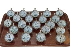 Collection of ornamental spherical desk clock/compasses (no working parts).