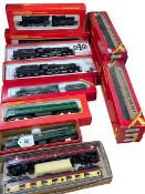 Hornby Railways 'OO' Gauge models including five Steam Engines with tenders, two Diesel Loco's,