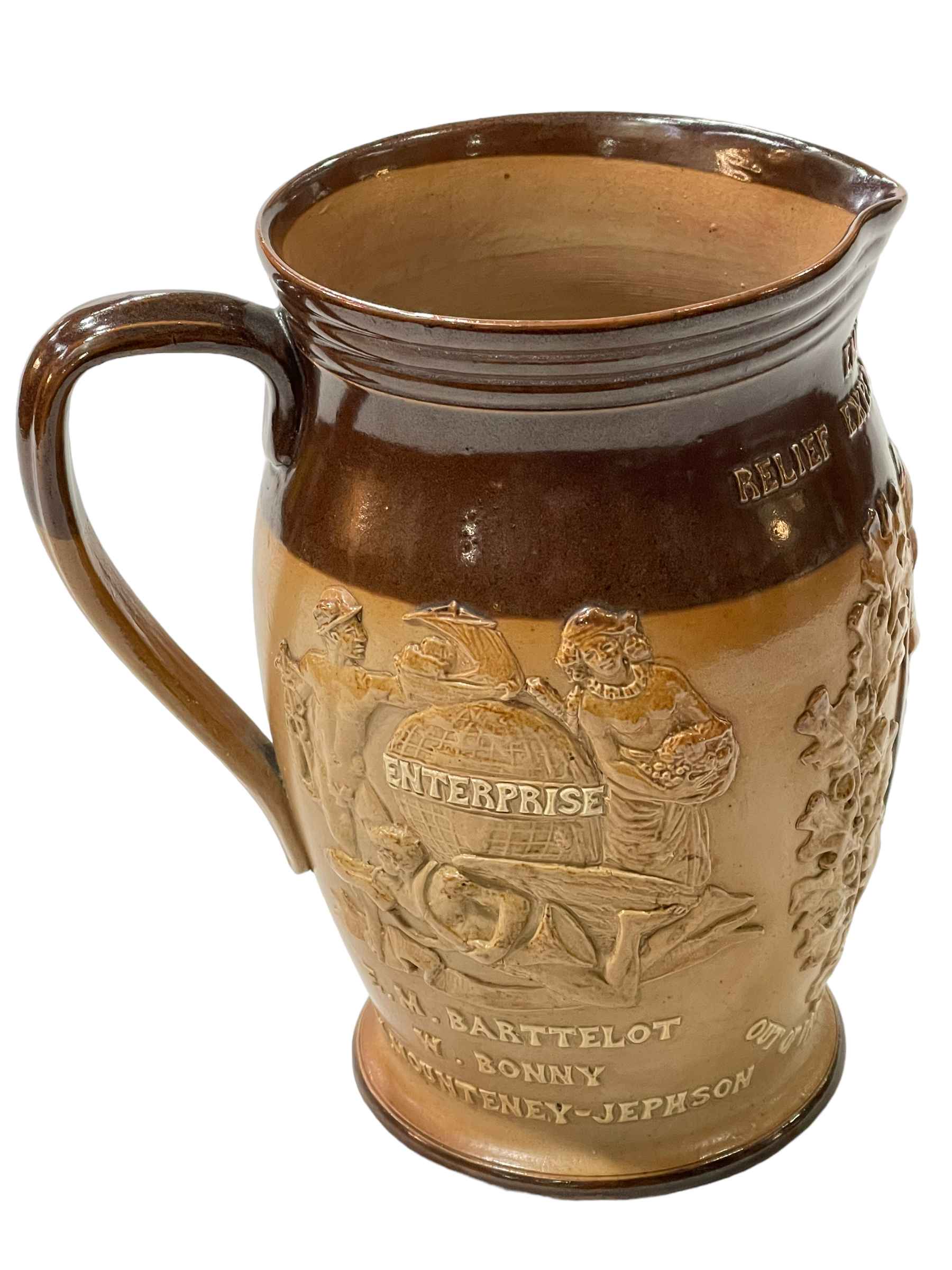 Doulton Lambeth Stoneware jug to commemorate the Emin Pasha Relief Expedition 1887-1889. - Image 3 of 3
