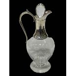 Silver mounted claret jug, London modern, 30cm.