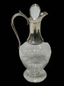 Silver mounted claret jug, London modern, 30cm.