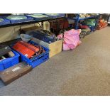 Large collection of tools including drill, tool boxes, vintage tools, etc.
