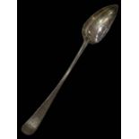 George III silver Old English pattern basting spoon by Christian Reid, Newcastle 1810, 32cm length.