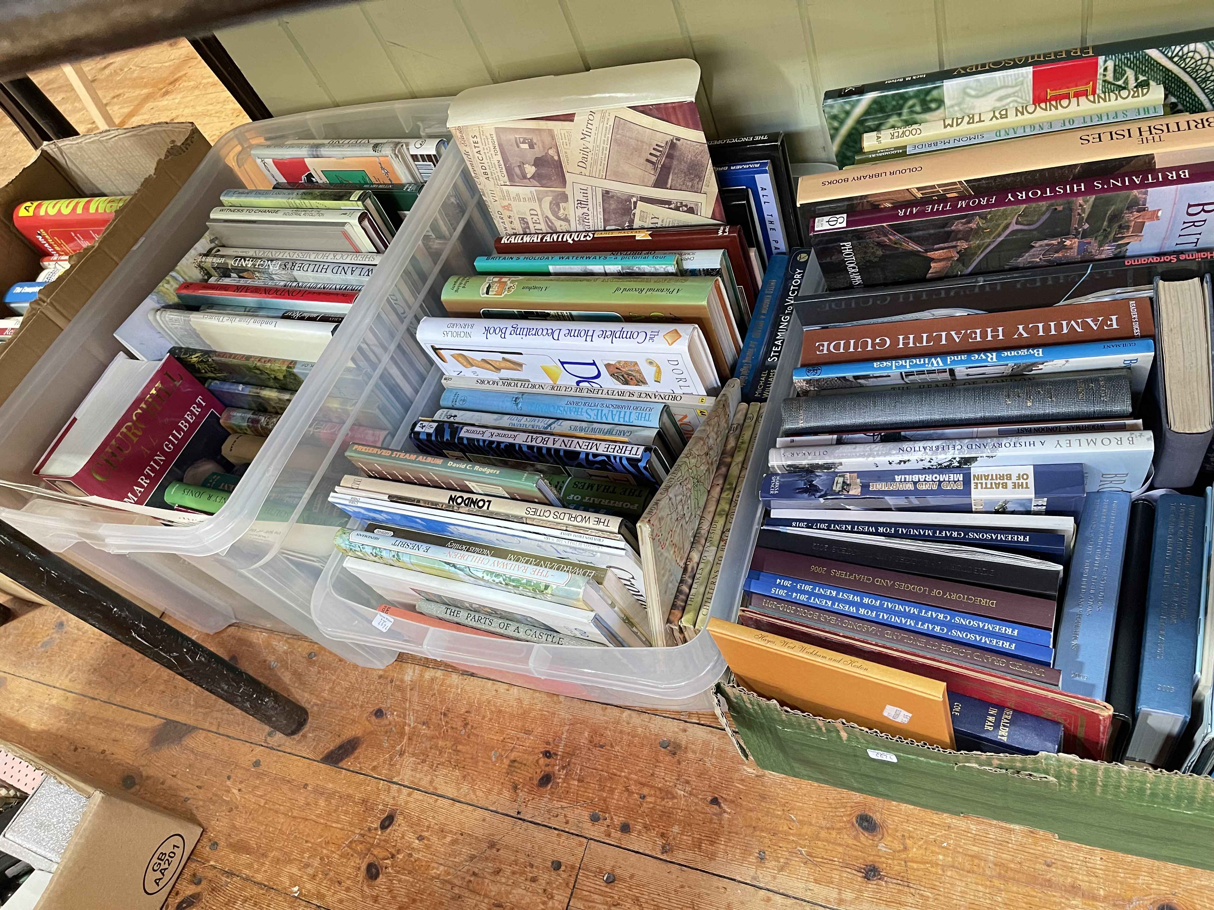 Nine boxes of various books including Darlington History, Military, Railway, etc. - Image 2 of 3