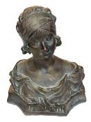 Composite Art Nouveau style lady bust.