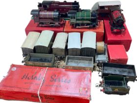 Collection of Hornby 'O' Gauge Clockwork Model Railway including four models of steam engines,