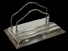 Continental 800 grade silver pen and letter desk stand marked Greggio.