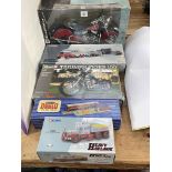 Corgi Heavy Haulage Scammel Truck and Low Loader 'Sunter Bros', Revell Triumph Tiger,