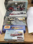 Corgi Heavy Haulage Scammel Truck and Low Loader 'Sunter Bros', Revell Triumph Tiger,