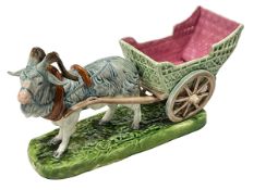 Royal Dux Goat and Cart group, 35cm by 19cm.