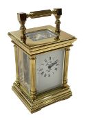 Good quality small modern French carriage clock.