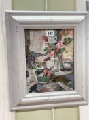 Scottish School, Still Life oil on board, 24cm by 19cm, in glazed frame.